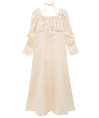 Maison de FLEUR 慈愛に満ちたジャカードワンピース Ivory