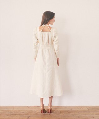Maison de FLEUR 慈愛に満ちたジャカードワンピース Ivory