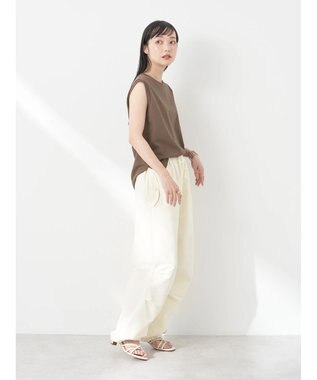 earth music&ecology ノースリーブカットソー（汗じみ防止） Brown