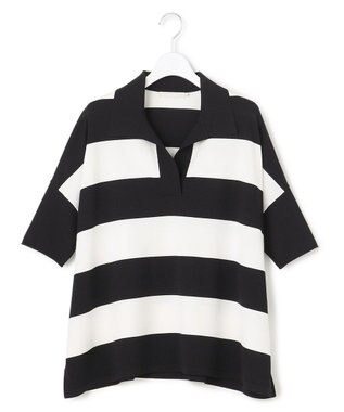 ICB L 【先行予約】VIS/NYハイゲージ 半袖ボーダーポロニット
