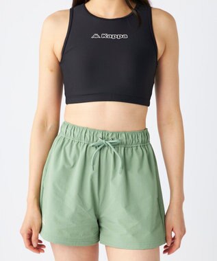 OP／FILA 【Kappa】ラッシュパーカー・ボードショーツ付き　4点セット水着 カーキ