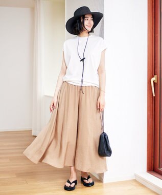 UNFILO 【Oggi 6月号掲載】BEAUTY FORM フレンチスリーブTシャツ ホワイト