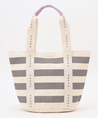 TOCCA 【WEB＆一部店舗限定】DANCING TOCCA BORDERTOTE トートバッグ ライトグレー系