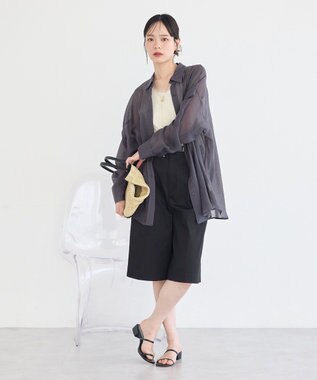 earth music&ecology チノバミューダパンツ Black