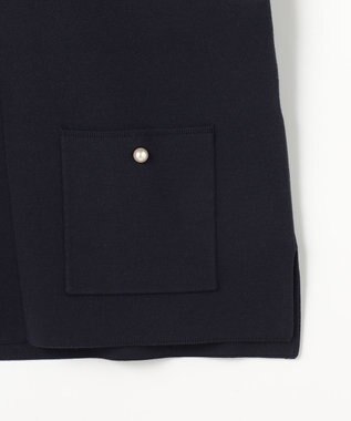 組曲 【加藤ローサさん着用】スムースストレッチニットアップ ネイビー系