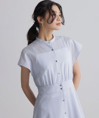 組曲 ニューリヨセルシャーティング ワンピース シャンブレーブルーストライプ系1