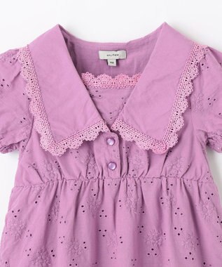 ANY KIDS エンブロイダリー レース ワンピース ラベンダー