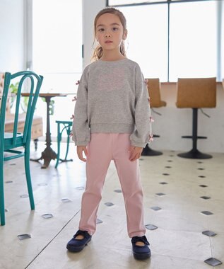 ANY KIDS 袖リボン トレーナー グレー