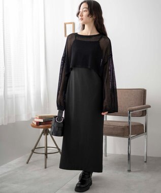 WEGO ショートメッシュニットプルオーバー ブラック