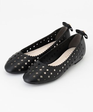 TOCCA 【大人百花掲載】LUCKY CLOVER FLATSHOES フラットシューズ ブラック系