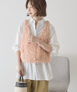 AMERICAN HOLIC 【選べる丈】フェザーVネックベスト Orange