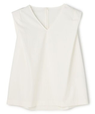 BEIGE， YANN / Vネックタックブラウス White