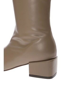 Green Parks ・ｍｉｎｉａ　ローヒールストレッチロングブーツ Beige