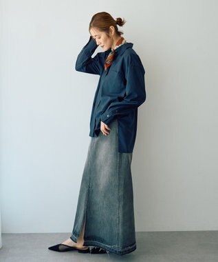 YECCA VECCA ロングシャツ Navy