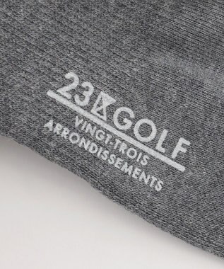23区GOLF 【MEN】バックロゴレギュラーソックス　１８ｃｍ ライトグレー系
