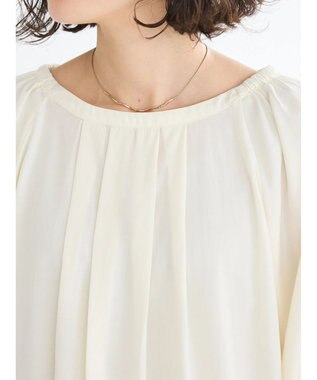 CRAFT STANDARD BOUTIQUE ピンタックホイップスリーブブラウス Ivory