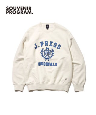 J.PRESS MEN 【J.PRESS ORIGINALS】【UNISEX】Supima Recycle Cotton CREST Logo Sweat