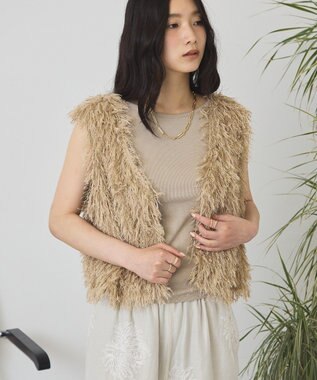 AMERICAN HOLIC アメスリリブタンクトップ Gray Beige