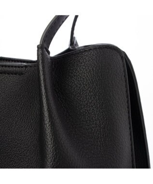 UNBILLION カシュカシュ cachecache / フェイクレザーショルダーバッグ付スクエアトート ブラック