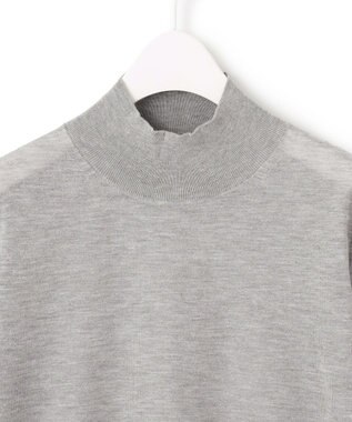 ICB 【洗える】ヴィスコースシアー ハイネックプルオーバー ライトグレー系