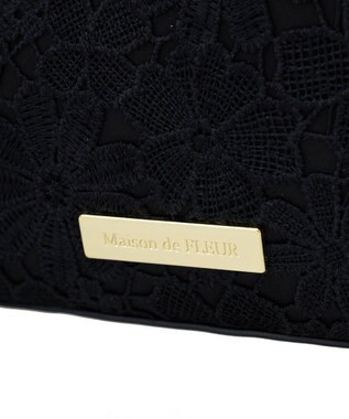 Maison de FLEUR EC限定フラワーレース2Wayスクエアトートバッグ Black