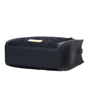 Maison de FLEUR EC限定フラワーレース2Wayスクエアトートバッグ Black
