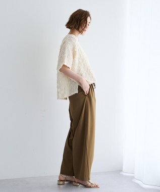 YECCA VECCA ジャガードフリンジブラウス Ivory