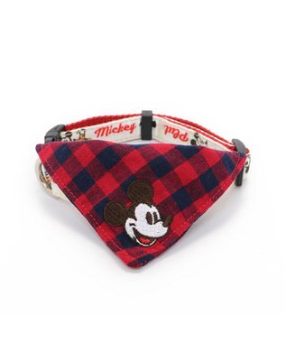 PET PARADISE ディズニー ミッキーマウス プルート  散歩柄首輪【Ｓ】 小型犬 赤