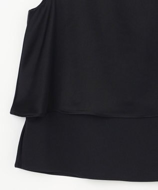 GRACE CONTINENTAL バックコンシャスサテンノースリーブ ブラック