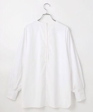 #Newans 【洗濯機可】シャーリングカフスシャツ ホワイト