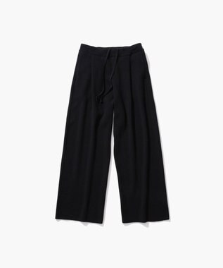 ATON WOOL CASHMERE SILK | ストレートイージーパンツ BLACK