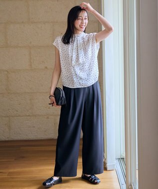 ANY ボウタイブラウス エクリュベース