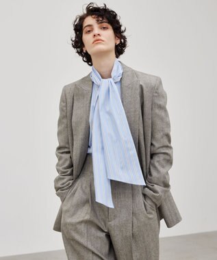 BEIGE， NATION / ウールヘリンボーンダブルジャケット C.Gray