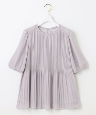 ANY SIS S 【洗える】エアリープリーツ ブラウス ローズグレー