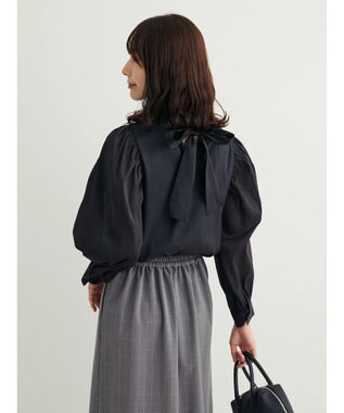 Green Parks ・ＥＬＥＮＣＡＲＥ　ＤＵＥ　バックリボンブラウス Black
