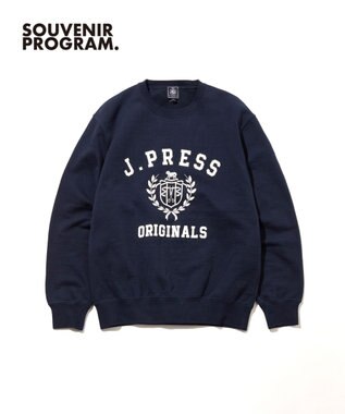 J.PRESS MEN 【J.PRESS ORIGINALS】【UNISEX】Supima Recycle Cotton CREST Logo Sweat