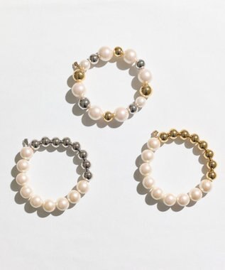 Phoebe コンビメタルボールゴムブレスレット マルチ1