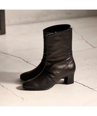 MODE ET JACOMO <D'ICI>ドレープハーフブーツ ブラック