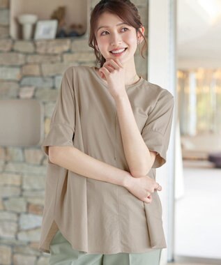 Tiaclasse L 【おのののかさん着用】冷凛(ひやりん)カノコドルマンスリーブカットソー ベージュ