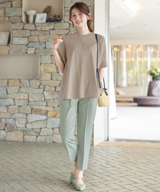 Tiaclasse L 【おのののかさん着用】冷凛(ひやりん)カノコドルマンスリーブカットソー ベージュ