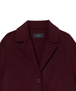JOSEPH 【WEB＆OUTLET限定】ダブルフェイスウールキャッシュ シングルコート Merlot