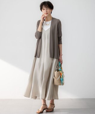 23区 【新色追加/UVケア/接触冷感】マルチ機能 シアー ショート カーディガン ダークブラウン系