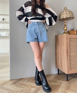 WEGO デニムショートパンツ デニム淡色