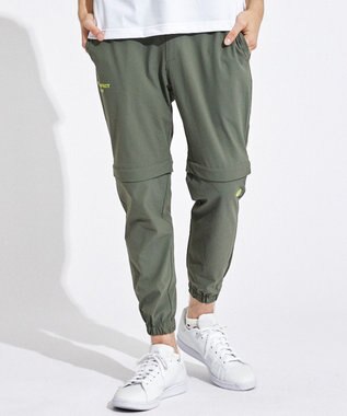 PW CIRCULUS 【UVカット / 接触冷感 / ２WAY】【MEN】デタッチャブル ジョガーパンツ カーキ系