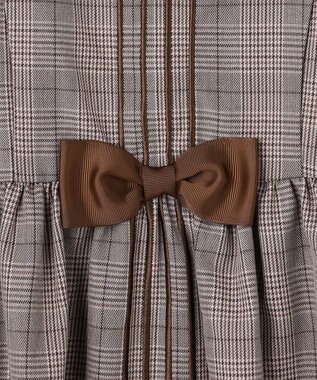 ANY KIDS メロディジャンパースカート ブラウン×チェック