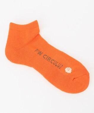 PW CIRCULUS 【MEN】【土踏まずをサポート】ロゴ ショートソックス オレンジ系