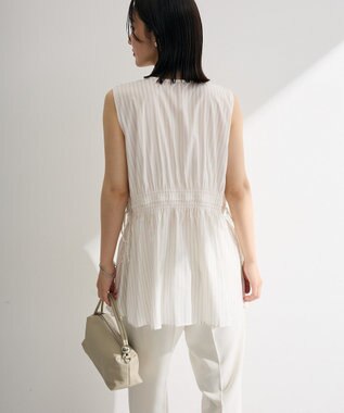 Green Parks ウエストシャーリングブラウス White