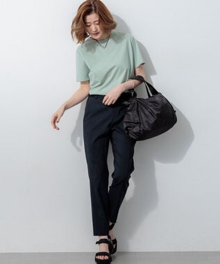 23区 【CanCam掲載】リネンレーヨンストレッチ テーパード パンツ ネイビー系