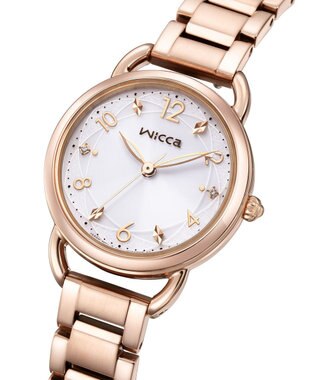 CITIZEN 【替えバンド付き】少し大きめ28ミリケースのソーラーテックウオッチ ピンクゴールド