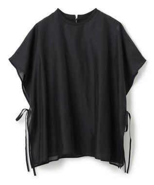 UNFILO 【洗える】シアーレイヤード Tシャツ ブラック